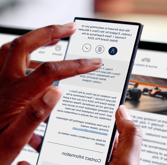 Mobile registration at an event
